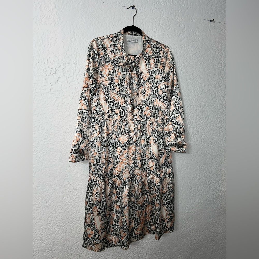 Cheetah print midi dress